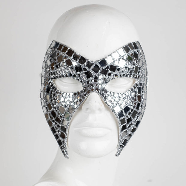 Night Visionz Lace Eye Mask in Black & Grey & Silver