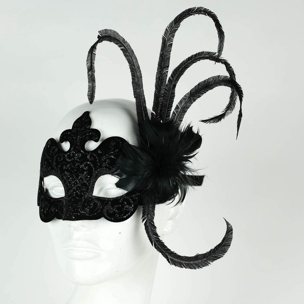 Giglio Velvet Fantasia Feather Eye Masks