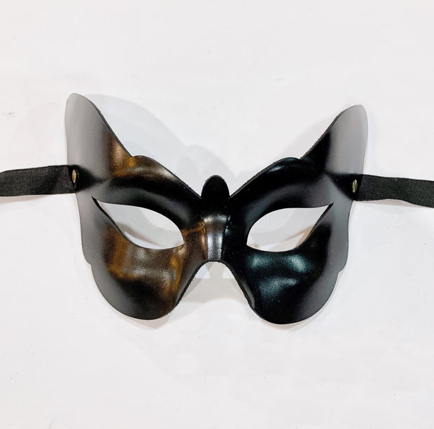 Butterfly Leather Mask Black